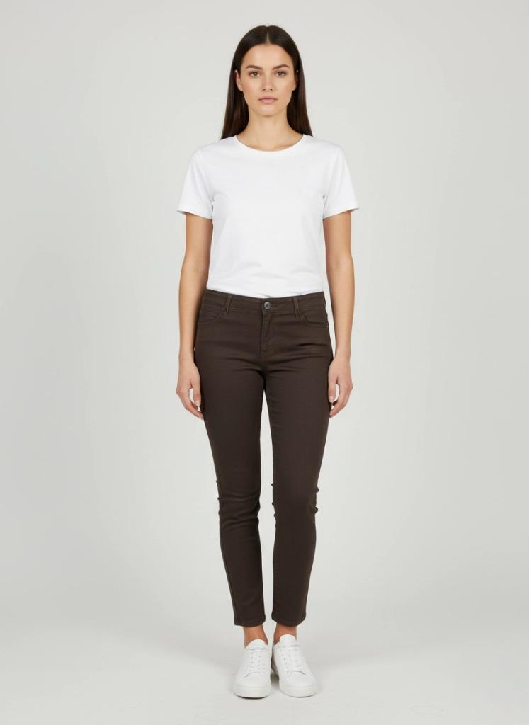 Elit Fashion Ženske pantalone 7/8, Braon