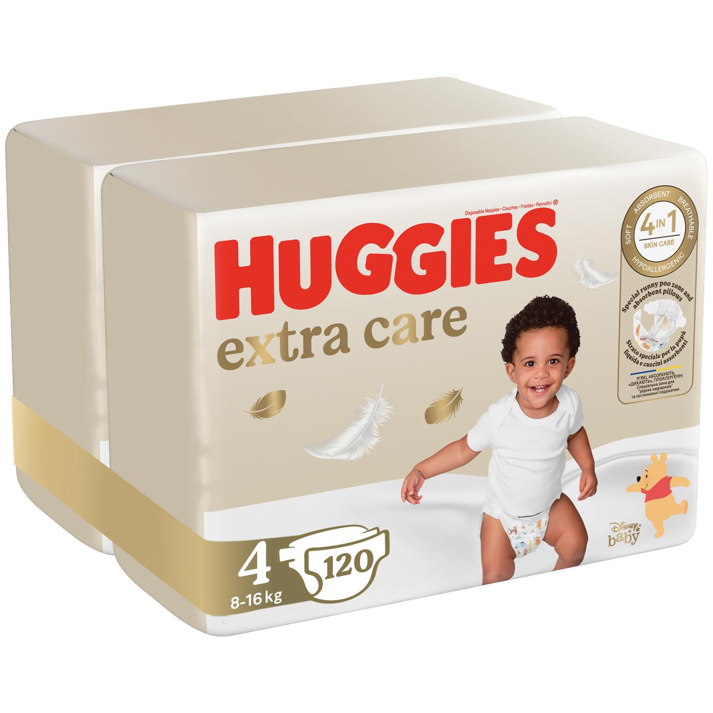 Huggies Pelene Extra Care 4, Duo Pack, 8-14 kg, 120/1