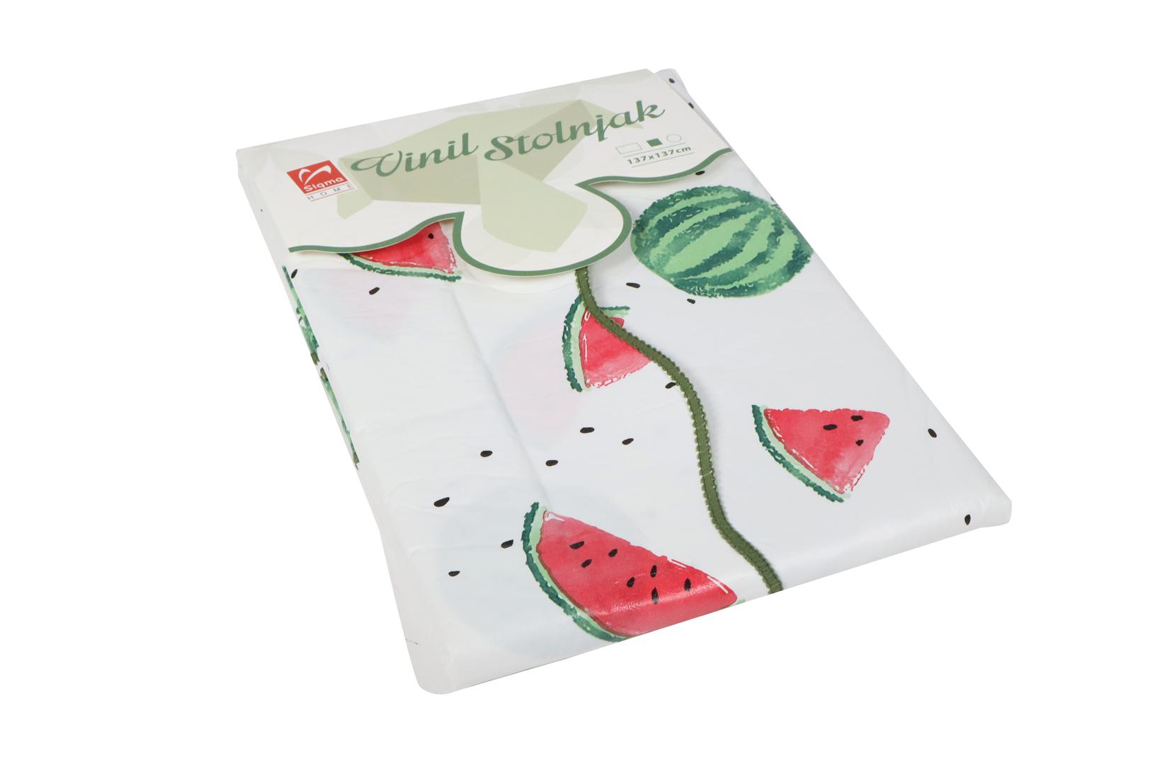 Sigma Vinil Stolnjak CHB-SQ-818D, 137x137cm, Lubenica