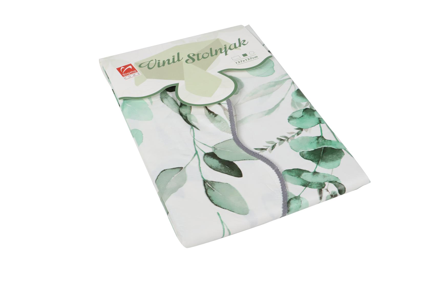 Sigma Vinil Stolnjak CHB-SQ-888C, 137x137cm, Zeleni list