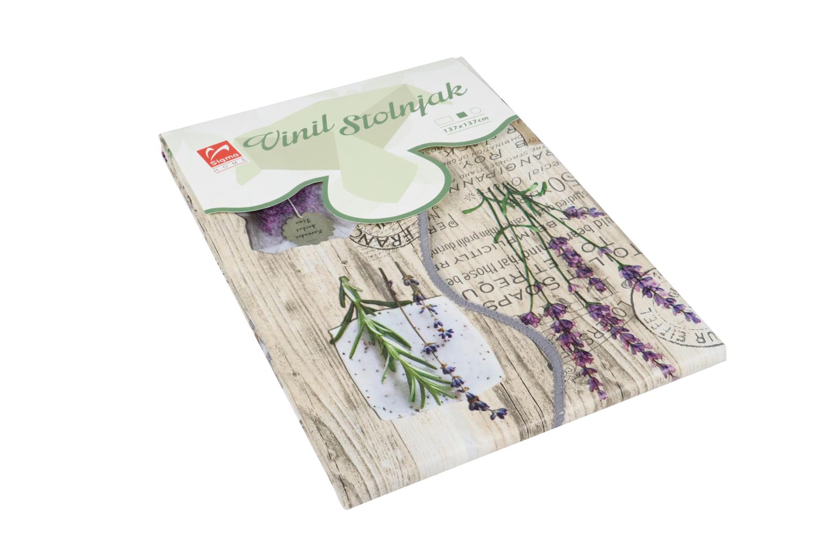 Sigma Vinil Stolnjak CHB-SQ-F899, 137x137cm, Lavanda