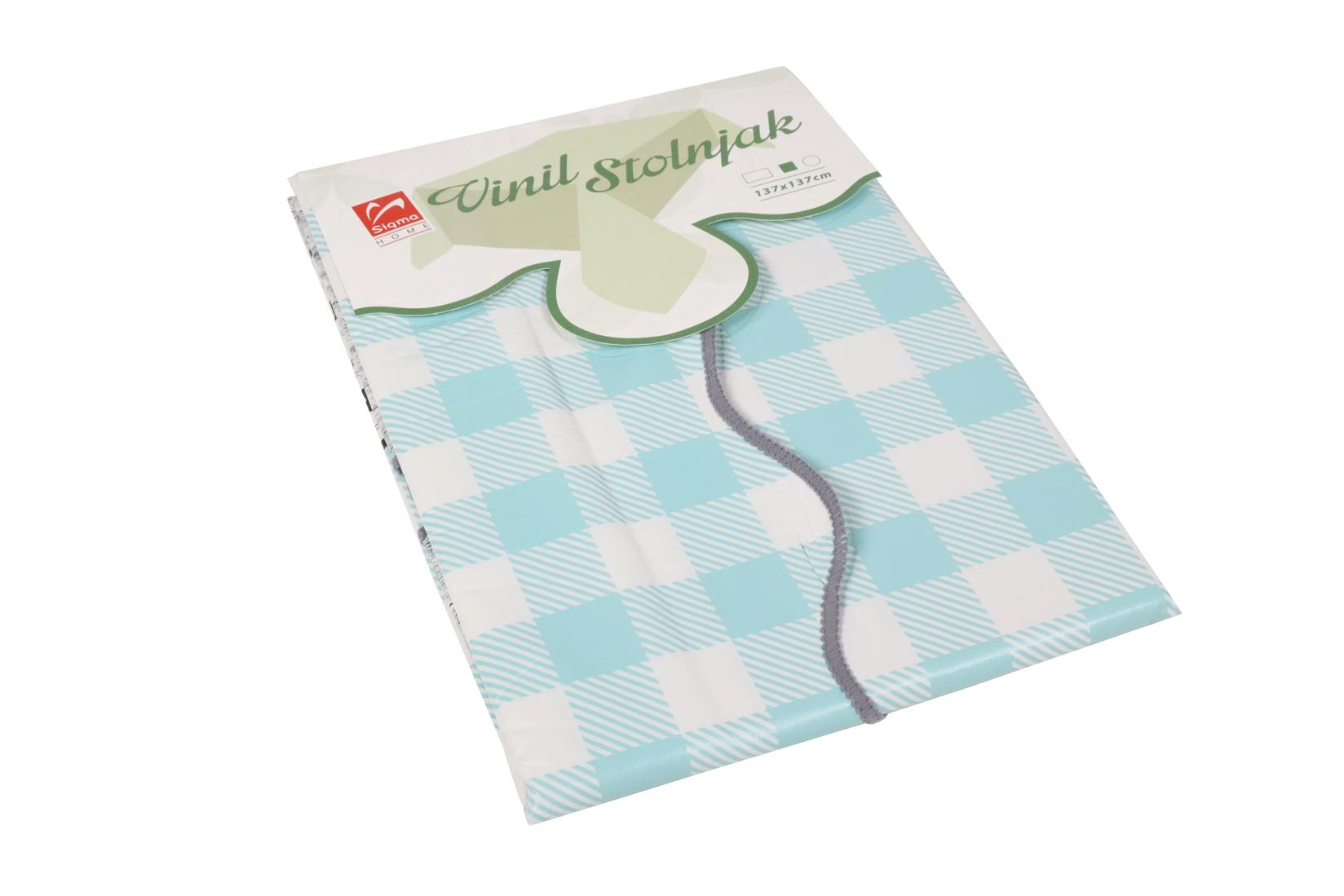 Sigma Vinil Stolnjak CHB-SQ-GD1654, 137x137cm, Karo/Farm