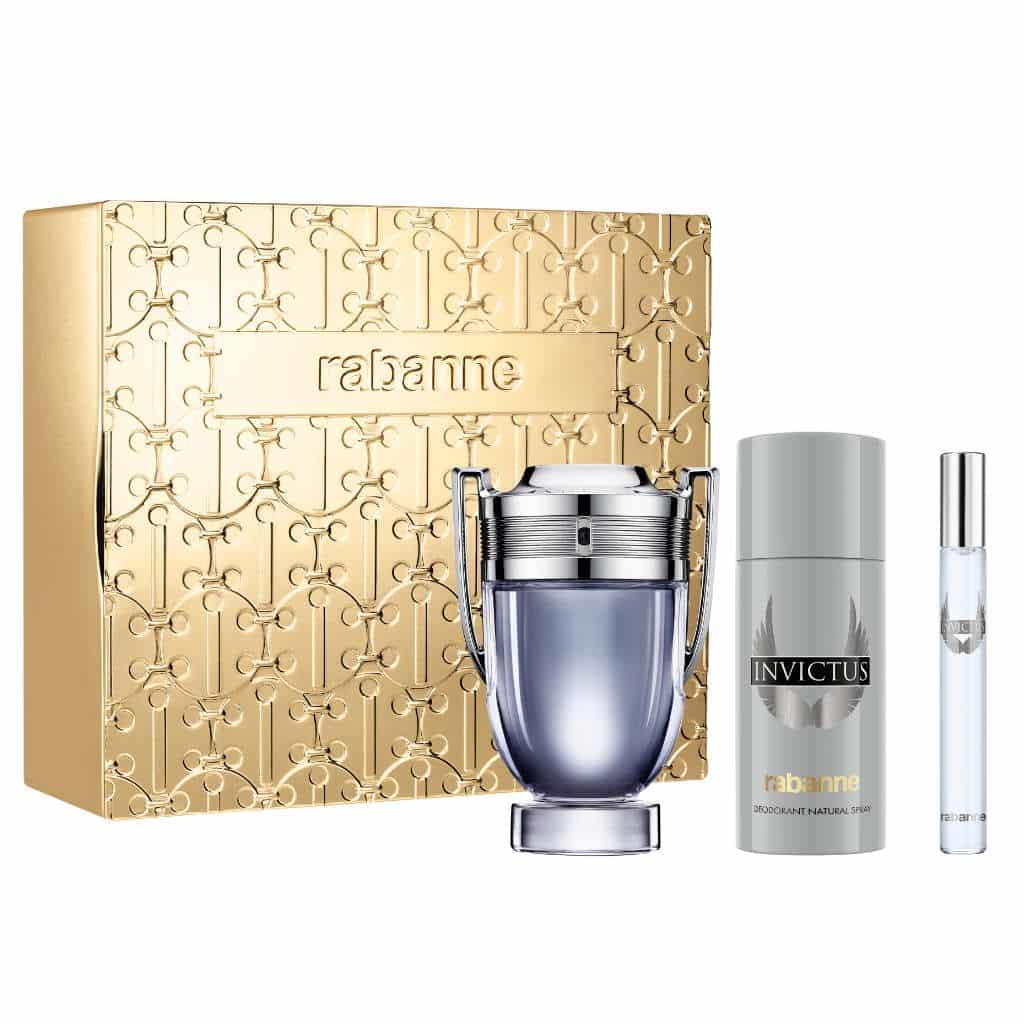 Paco Rabanne Muški parfemski set Invictus, EDT, 100 ml + Dezodorans, 150 ml + Mini, 10 ml