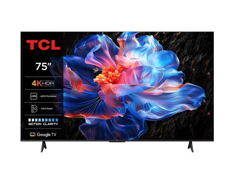 TCL Televizor 75P6K 75", 4K UHD, Smart Google TV, Crni