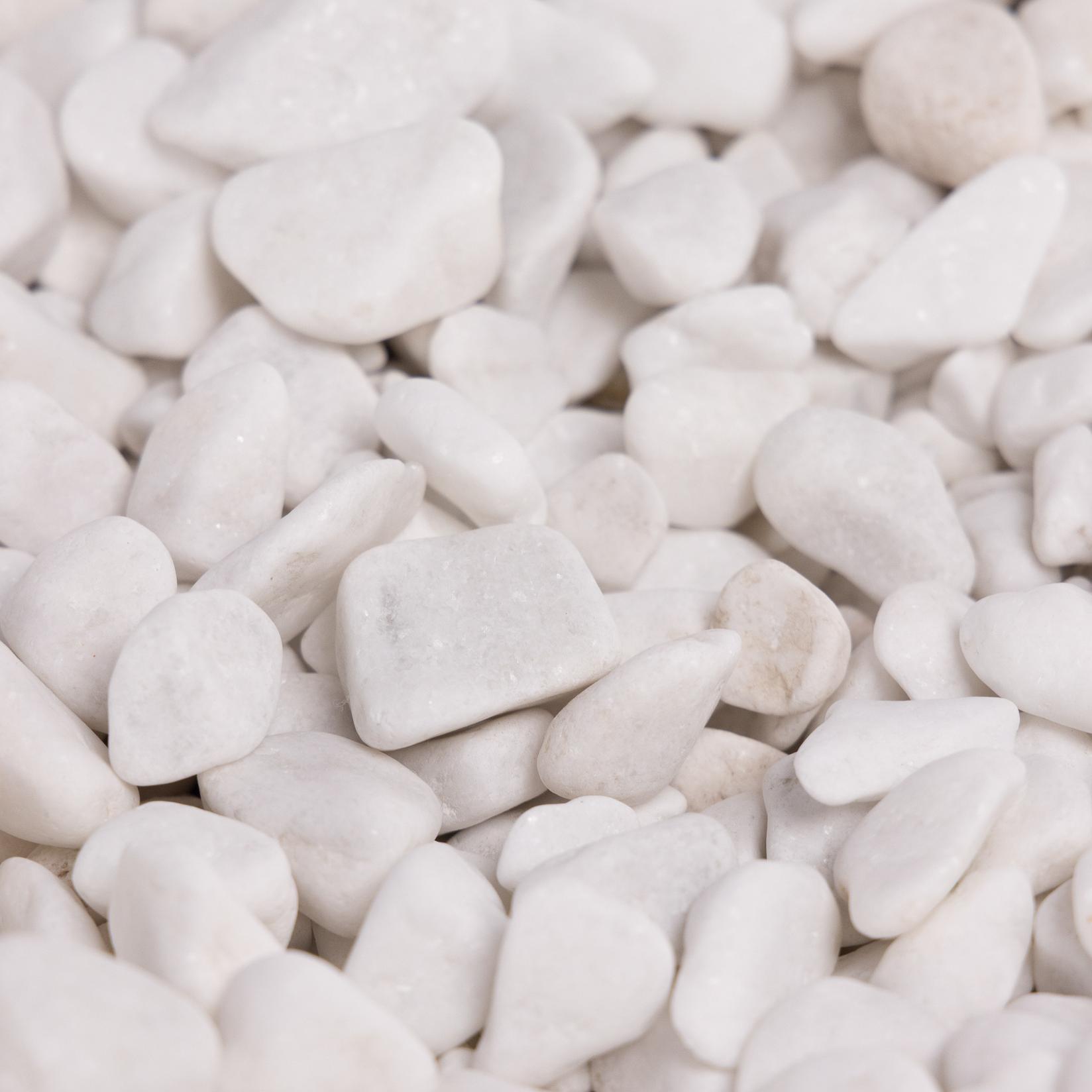 NERO Dekorativni kamen Oblutak Tasos, 1-3cm, 25kg, Beli