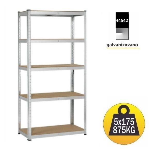 SMART STORAGE Polica metal medijapan 180x90x50cm 5x175kg