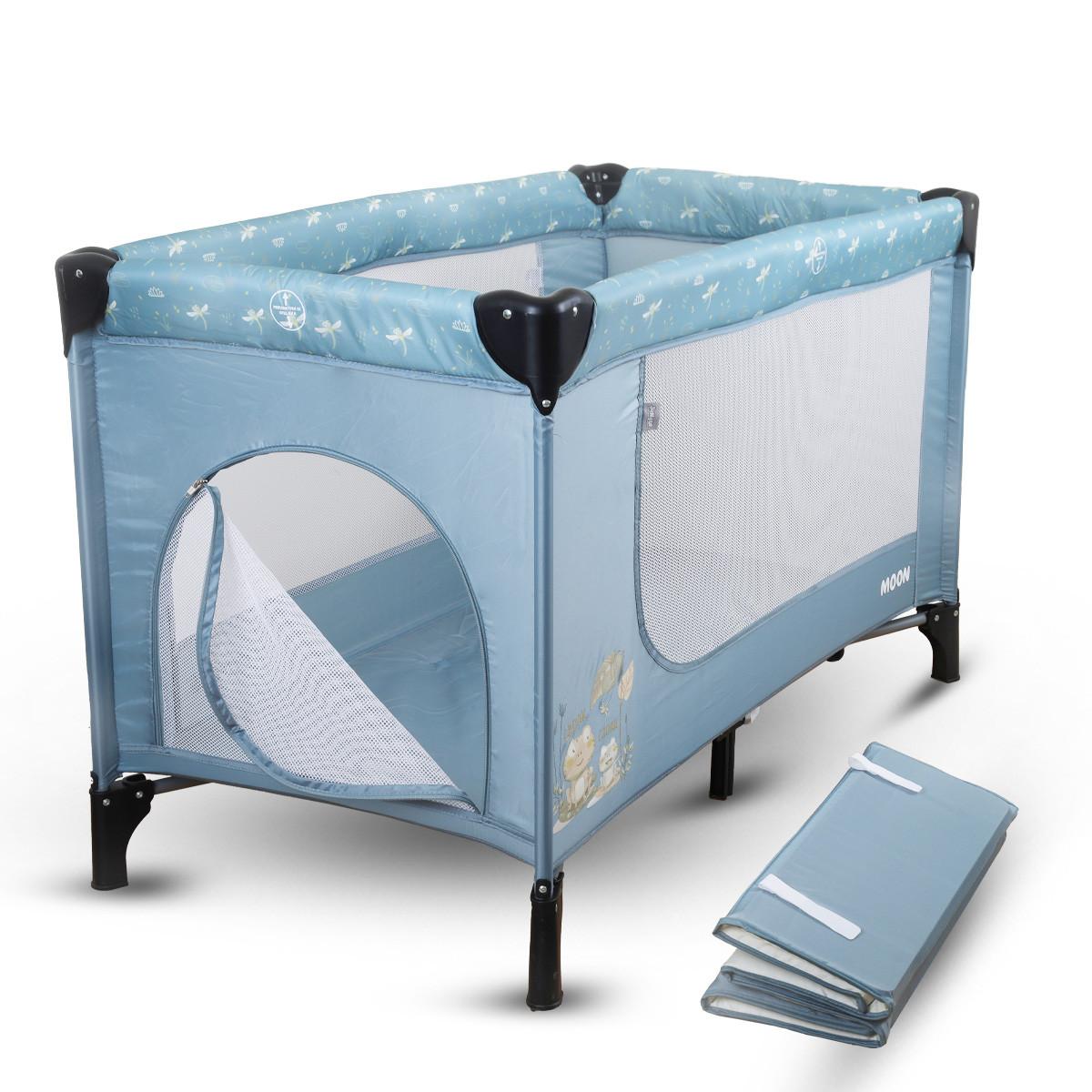 Jungle Prenosivi krevetac Moon, 1 nivo, Tirkizni