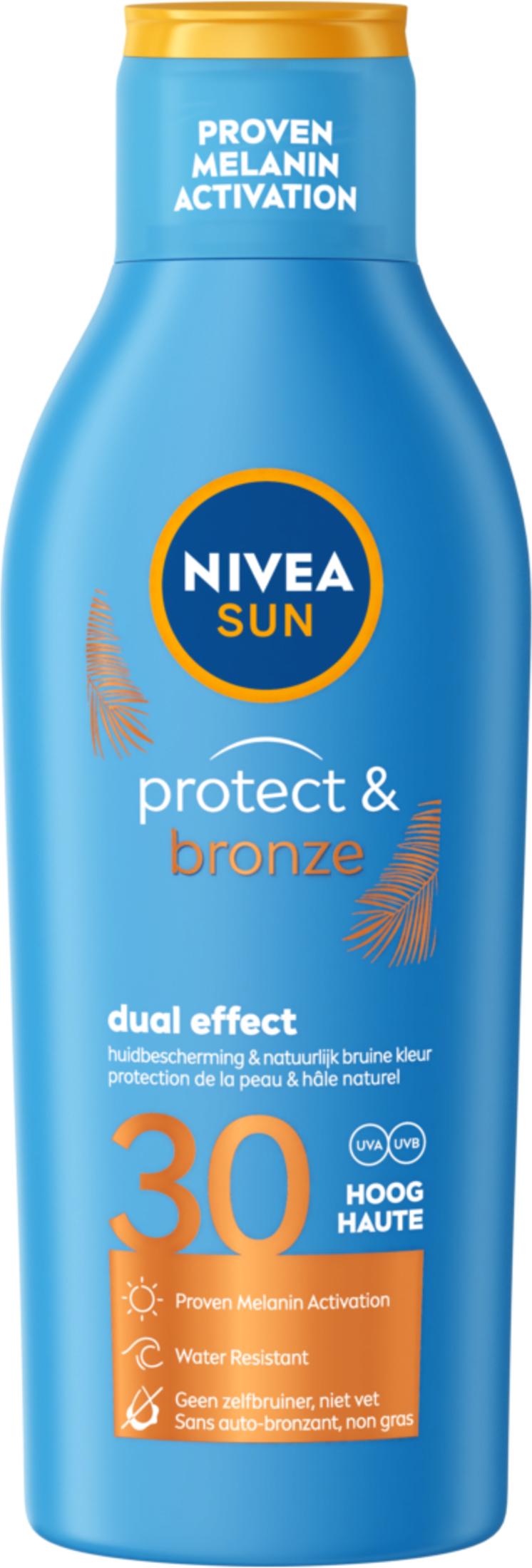 NIVEA SUN Protect & bronze Losion za zaštitu od sunca, SPF 30, 200 ml