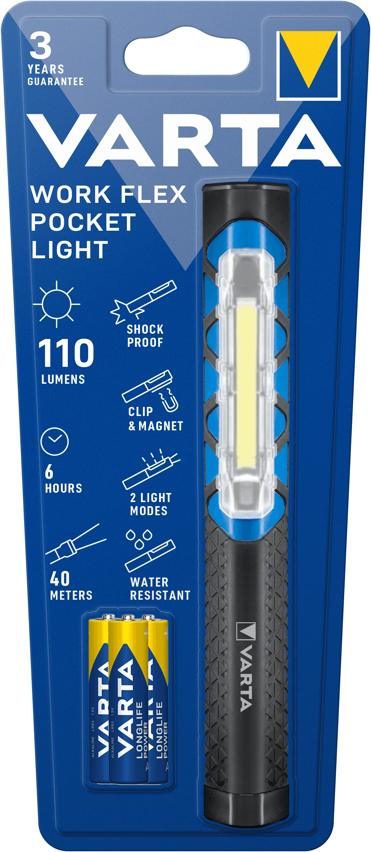 Varta Baterijska lampa WORK FLEX POCKET LIGHT
