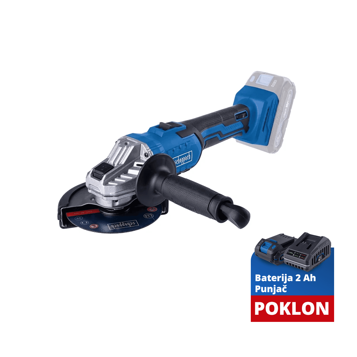 Scheppach Aku ugaona brusilica IXES C-AG125-X, 20V, 125mm, 1x2.0Ah + punjač 2.4A