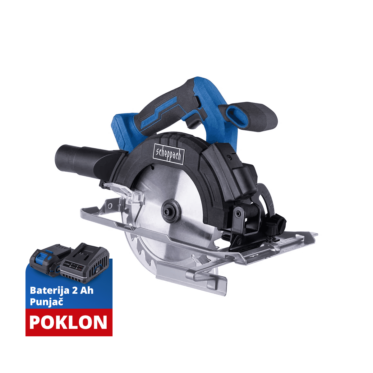 Scheppach Aku ručni cirkular IXES C-HCS165-X, 20V, 165mm, 1x2.0Ah + punjač 2.4A