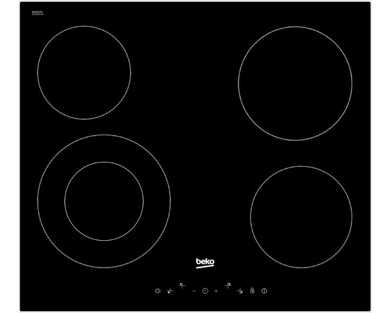 Beko Ugradna ploča HIC 64402 T, Staklo-keramička, 4 zone kuvanja, Crna
