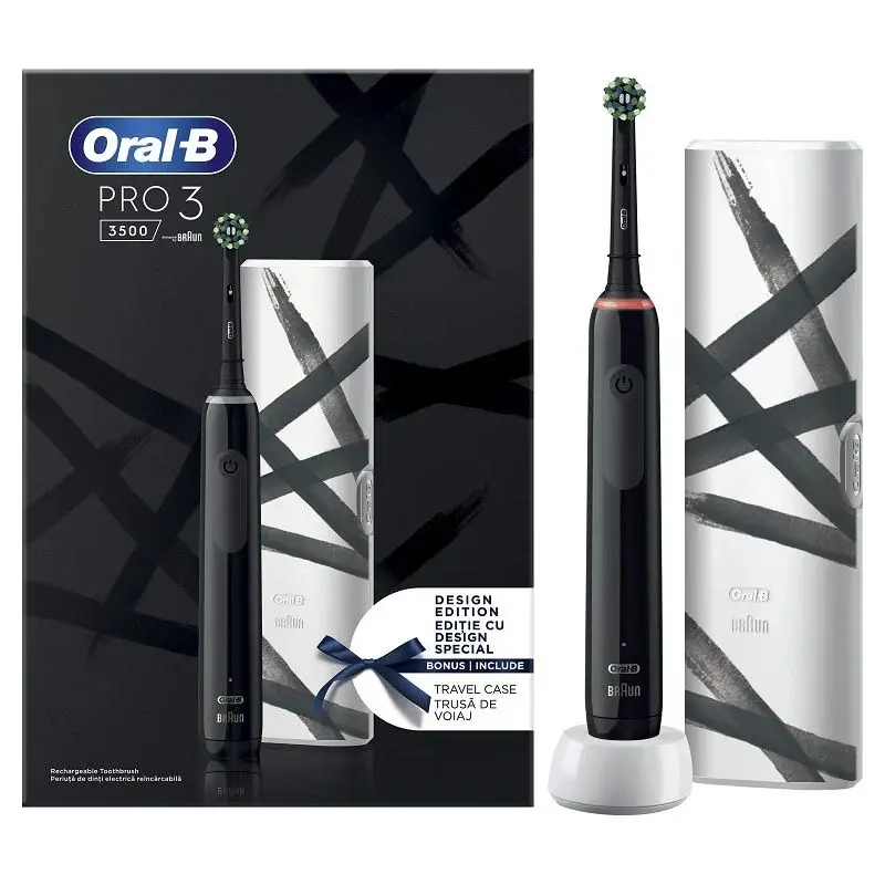 Oral-B Električna četkica Pro 3 3500 + Putna torbica TC Design edition