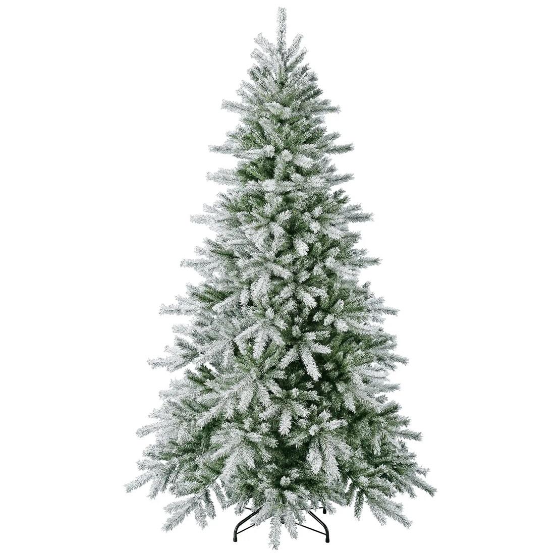 Evergreen Classics Novogodišnja jelka Snowy Indiana Spruce, 210 cm, 1627 grana, Zeleno-bela