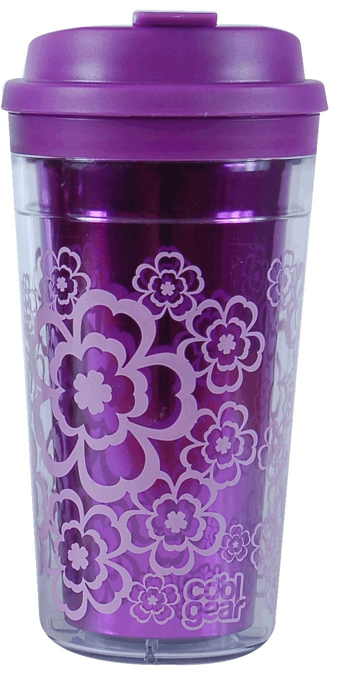 Cool Gear Šolja za poneti sa duplim zidom, 443 ml, Ljubičasta