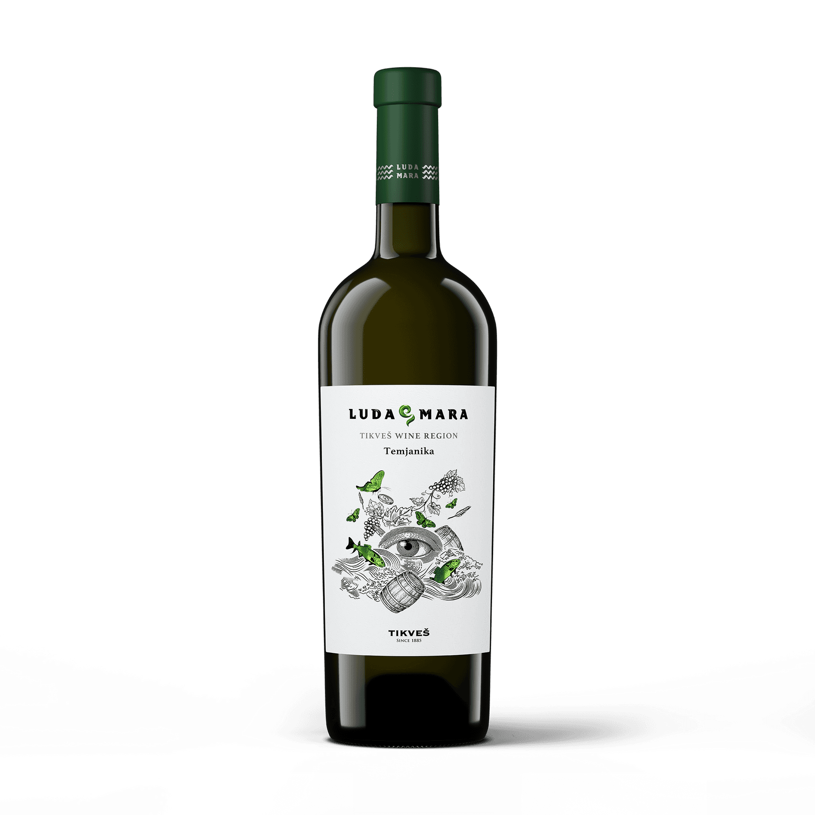 TIKVEŠ Temjanika Luda Mara belo vino 0,75 l