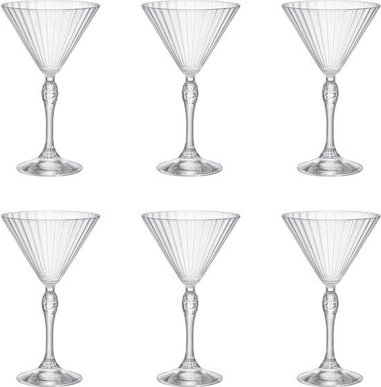 Bormioli Luigi Set čaša za martini America 20`s, 24.5 cl, 6 komada, Providni