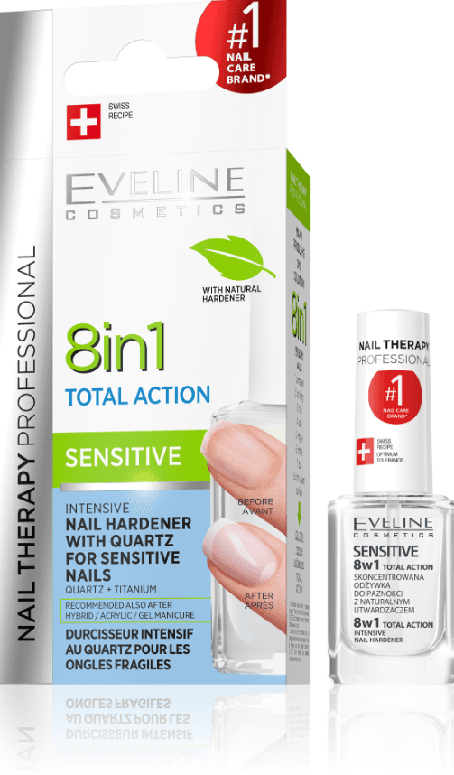Eveline Lak za nokte 8u1 Sensitive, 12ml