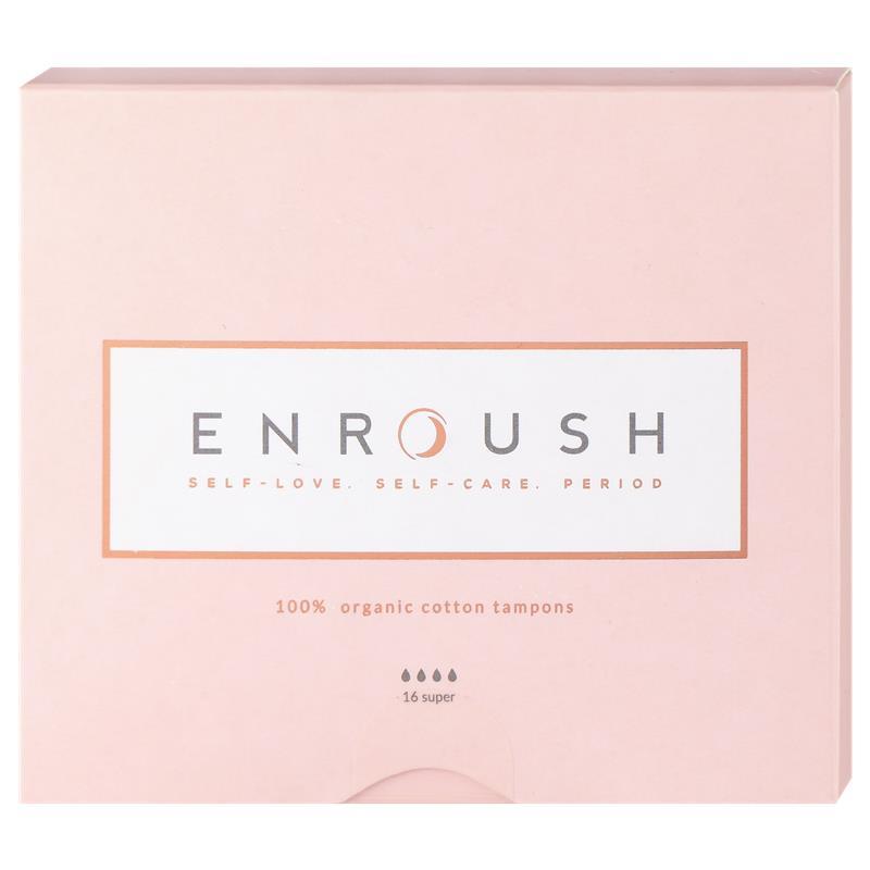 ENROUSH Tamponi Super od organskog pamuka, 16 komada