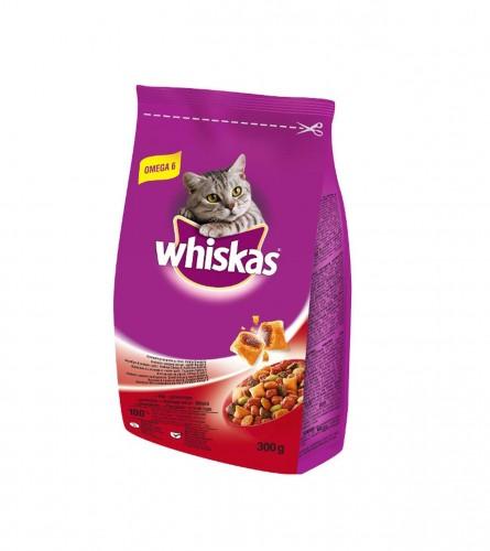 WHISKAS Suva hrana za odrasle mačke, Govedina, 300 g