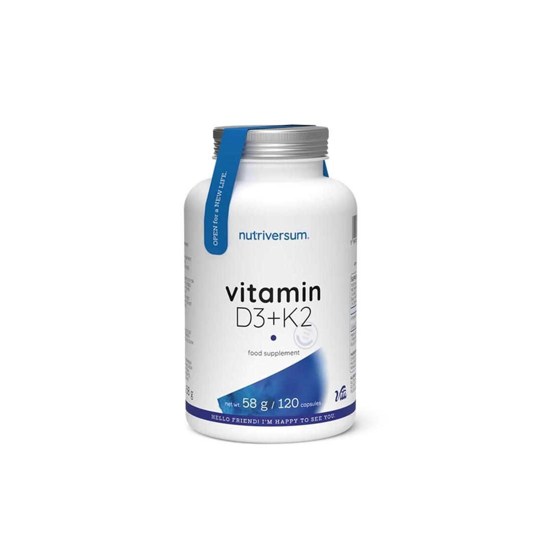Nutriversum Vitamin D3 + K2, 120 kapsula