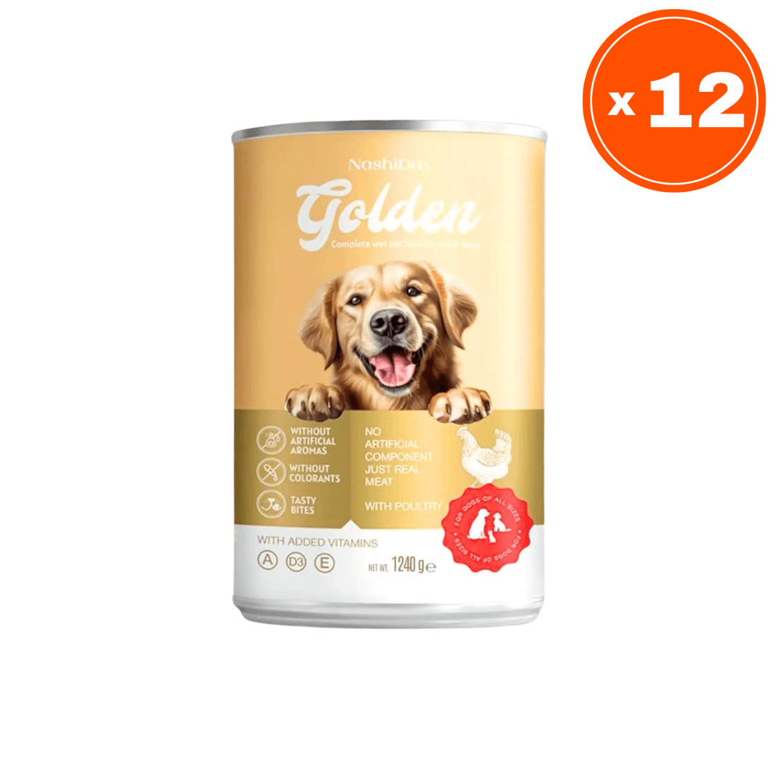 Golden Dog Vlažna hrana za pse u konzervi, 12x 1240g