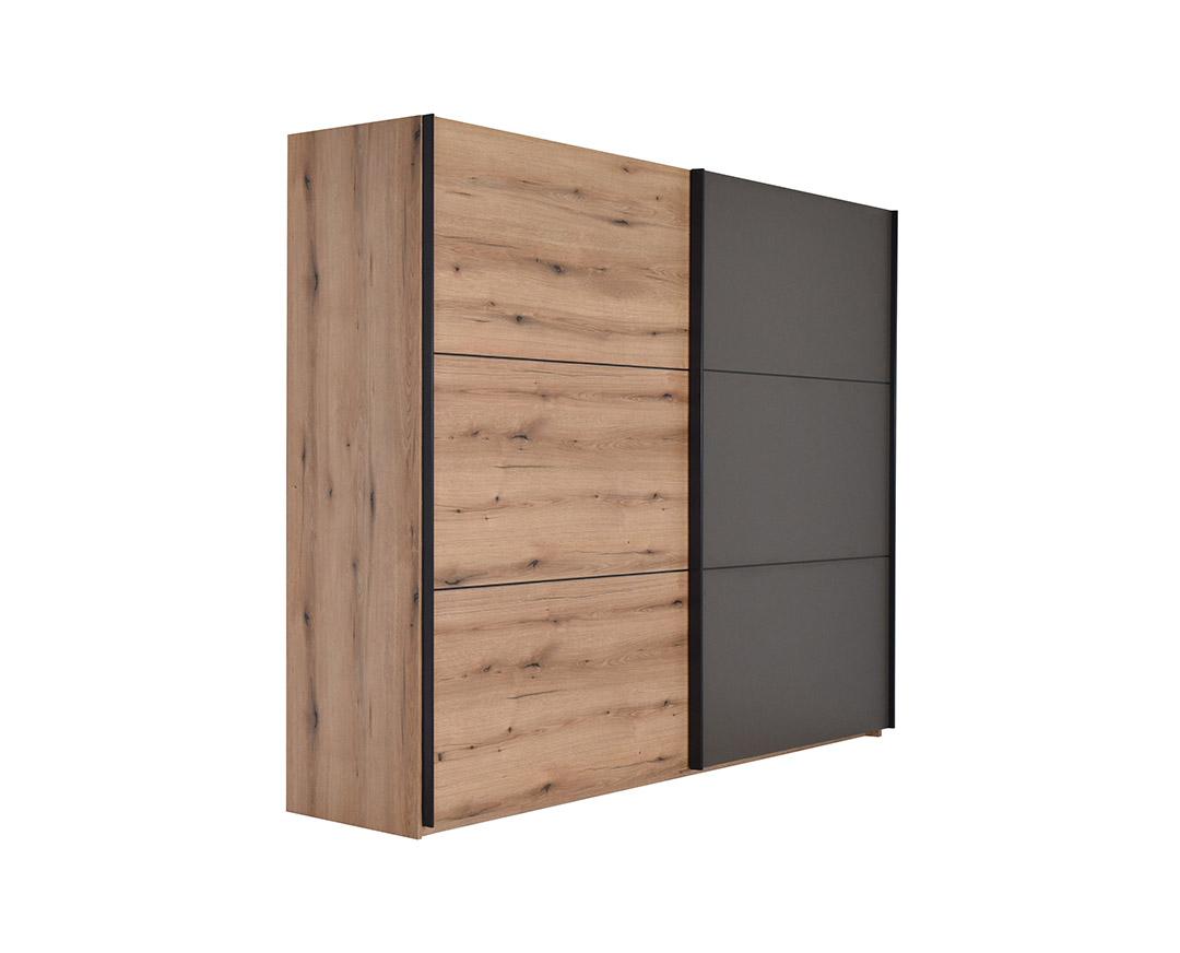 Matis Američki plakar, 269x64x221.5cm, Snežni hrast-antracit