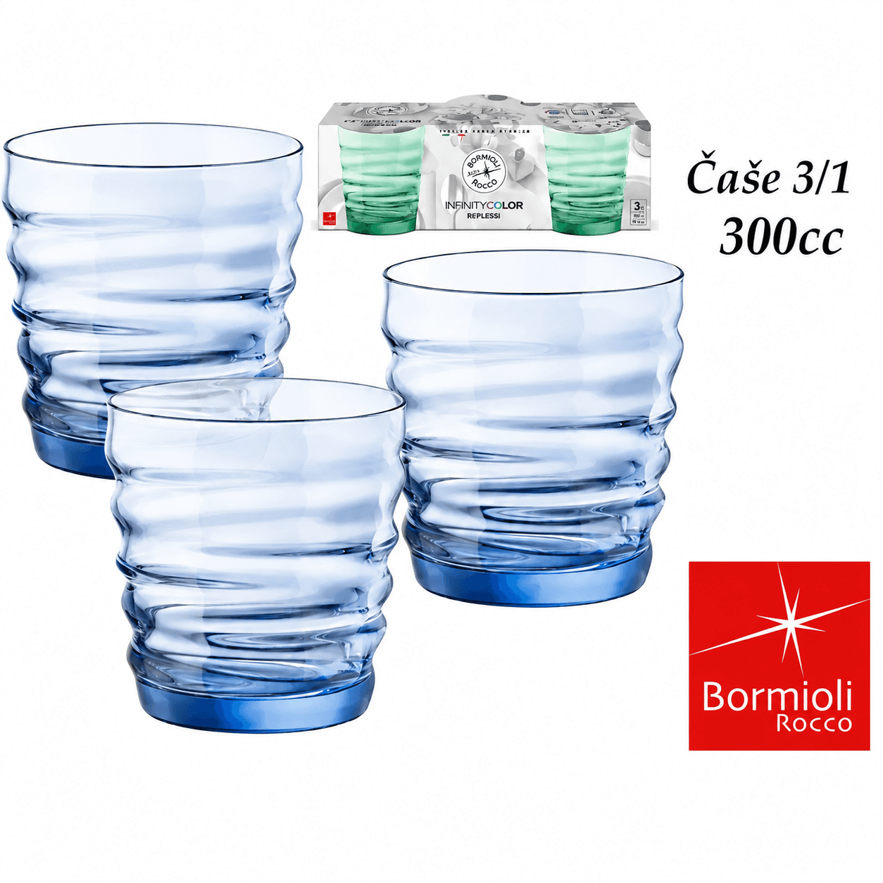 Bormioli Rocco set čaša za vodu, 5kom, 300cc