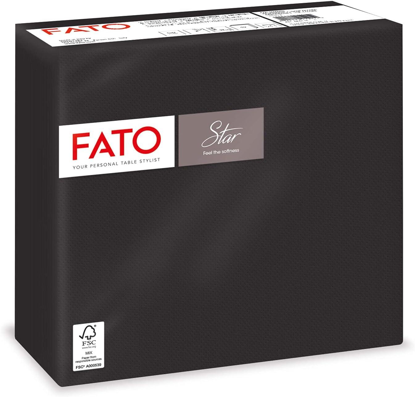 FATO STAR Salvete 38x38cm, Paket 30x40 komada, Crne