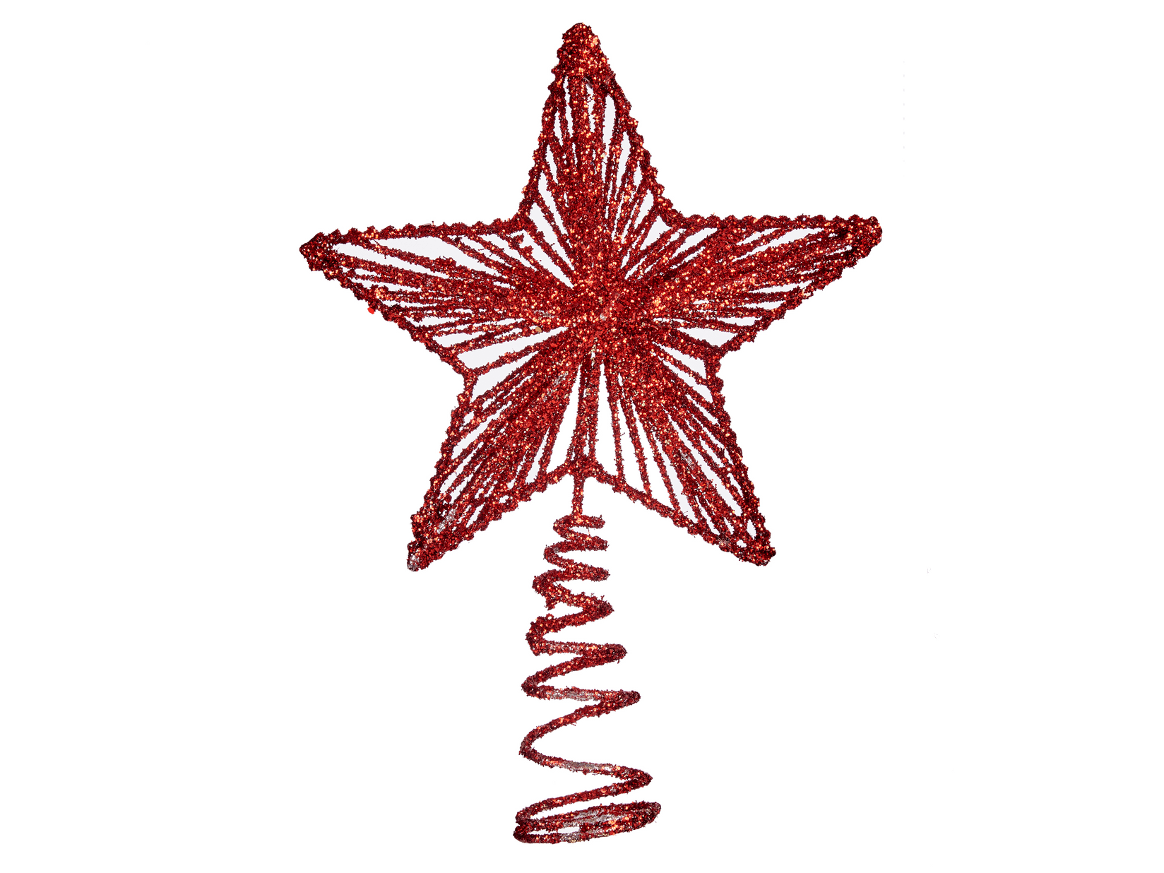 KRIST+ Vrh za jelku, Zvezda, 20 cm, Crveni