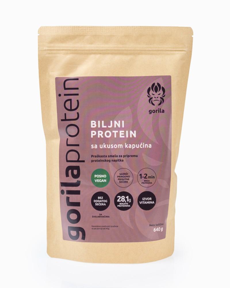 Gorila protein Biljni protein, Kapućino, 640 g