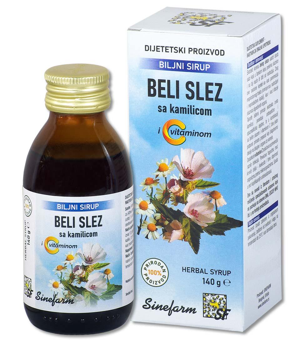 SINEFARM Sirup od belog sleza sa kamilicom C vitaminom 140 g