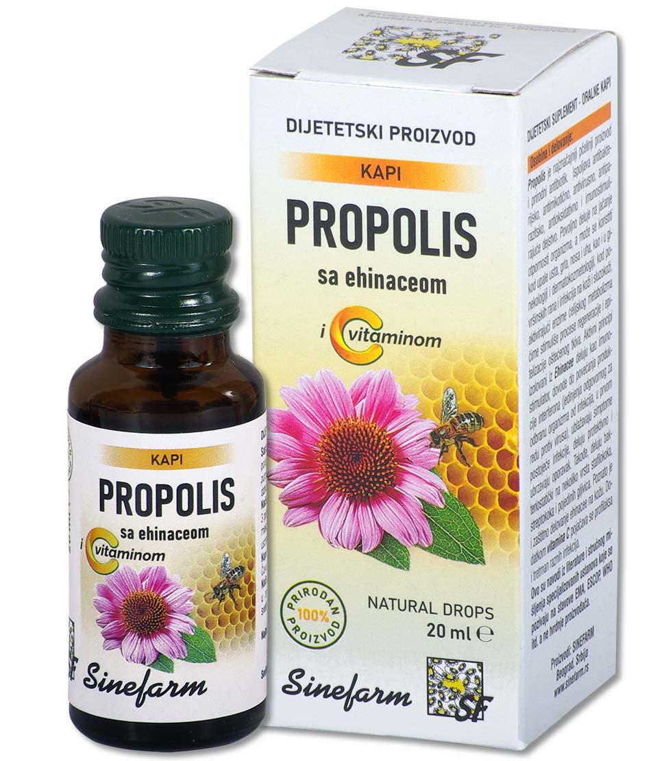 SINEFARM Propolis kapi sa ehinaceom i C vitaminom 20 ml