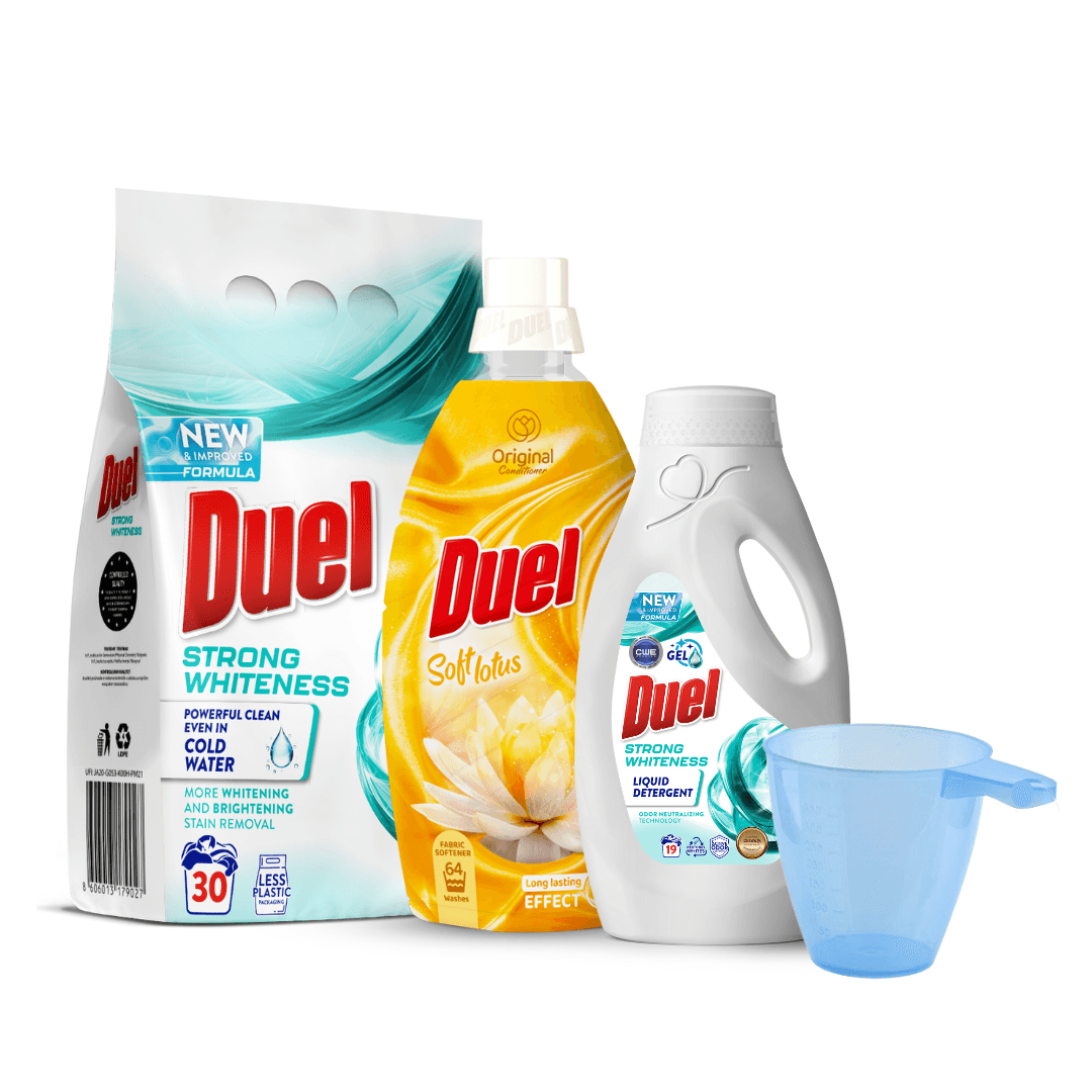 Duel Set za pranje veša, 3 proizvoda + Merica za prašak