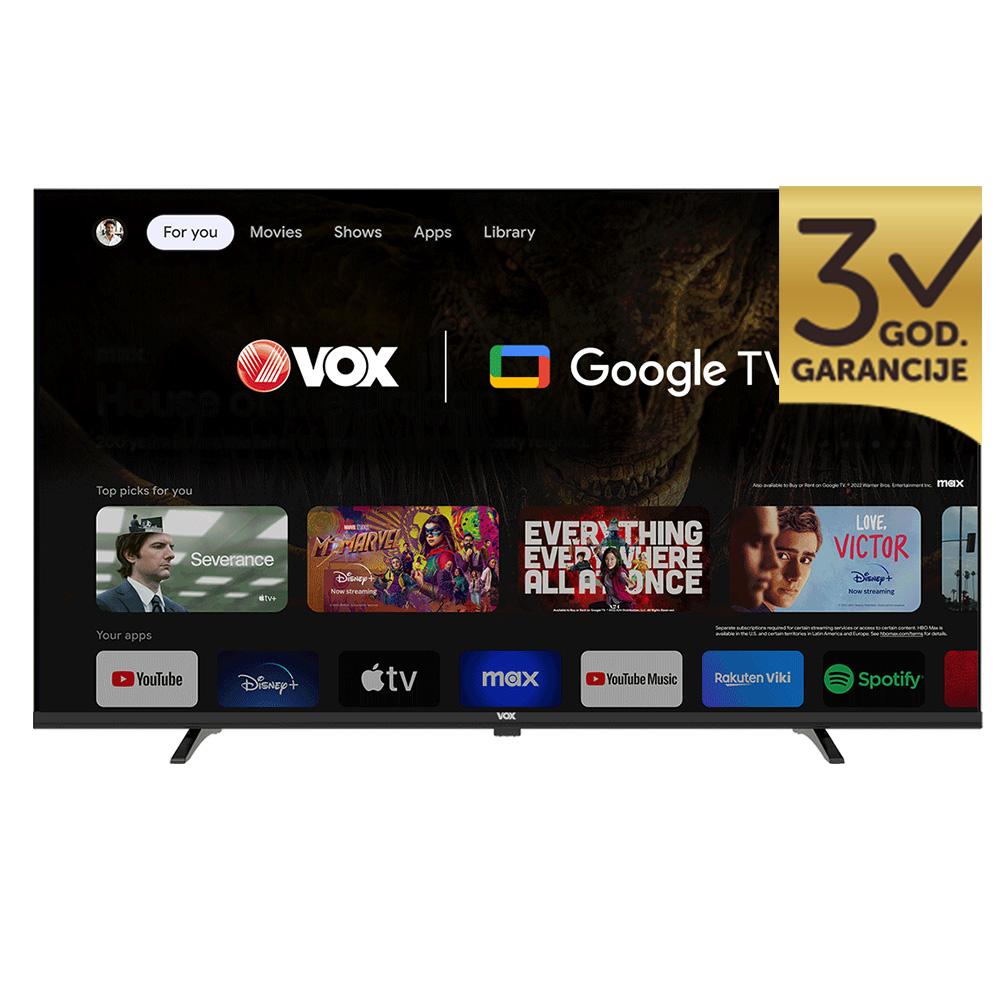 Selected image for VOX Televizor 40GOF080B 40", LED, Frameless, Google TV, Full HD, Dolby Audio, Crni