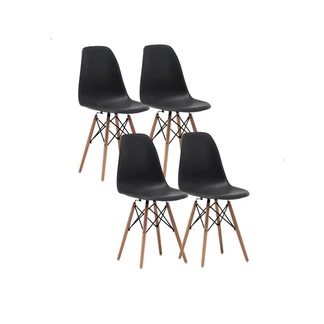 Sitonia Set trpezarijskih stolica Calypso, 4 komada, Crni