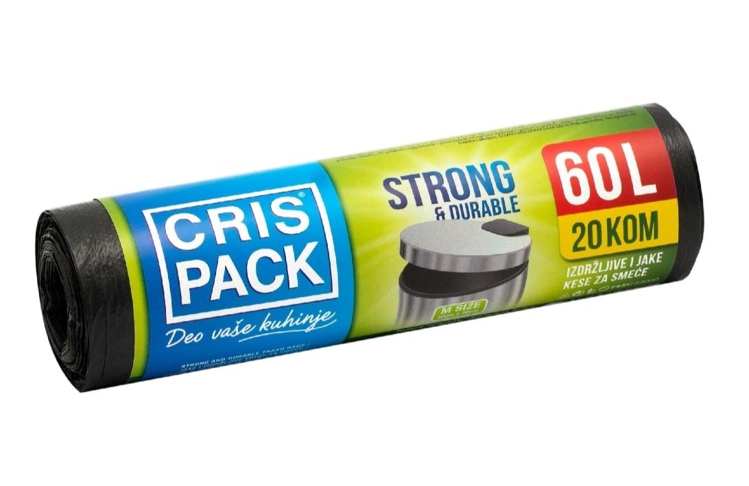 Cris Pack Kese za smeće, Bez trake, 60l, 20 komada