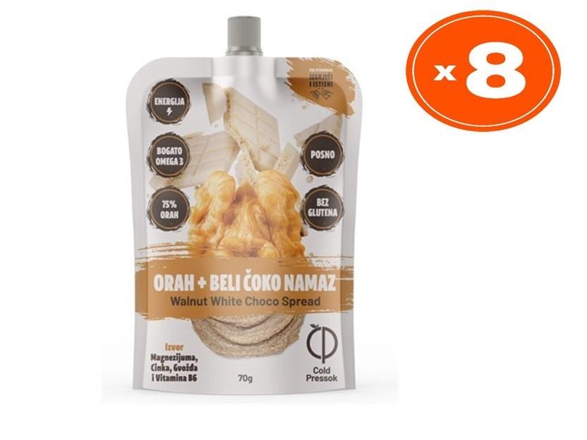 COLD PRESSOK Beli čoko-orah namaz 8x70g