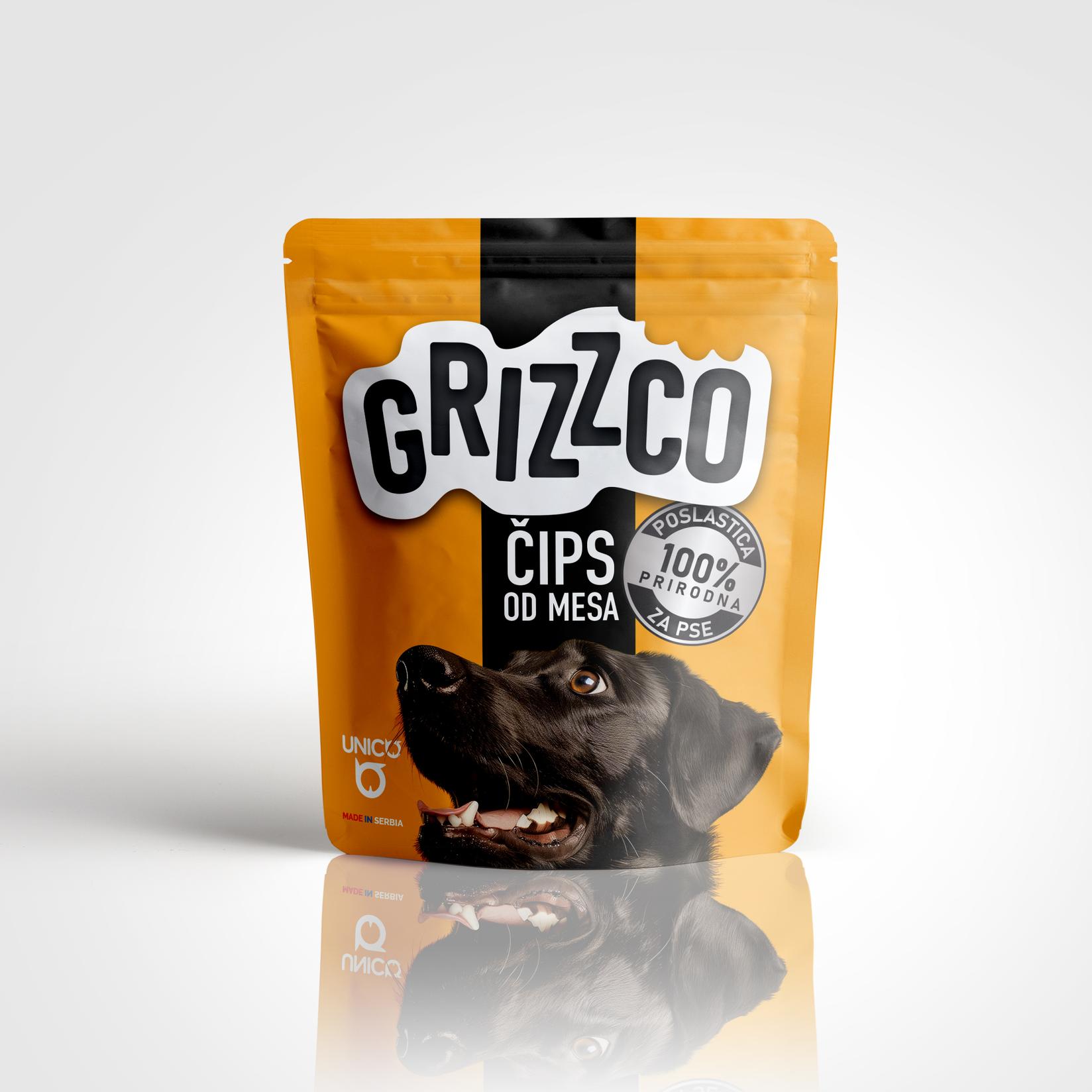 Grizzco Premium čips od mesa Classic, 100g