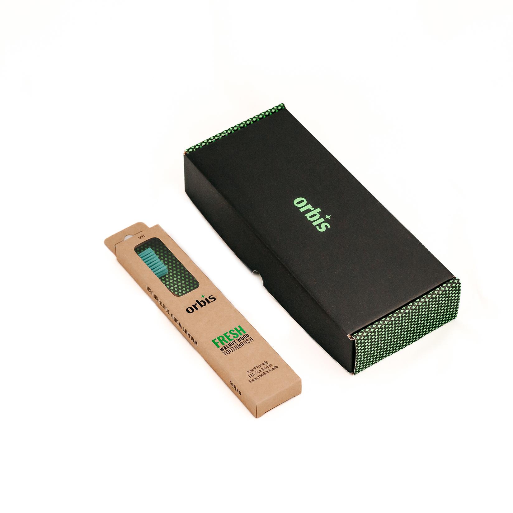 ORBIS Premium drvena četkica za zube Fresh, 5 komada