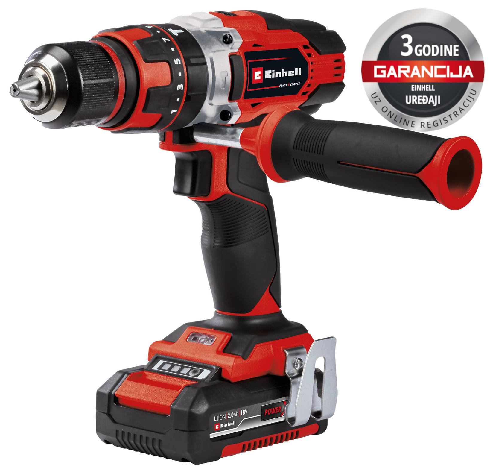 EINHELL Akumatorska bušilica Set TE-CD 18/48 Li-i (2x2.0Ah)