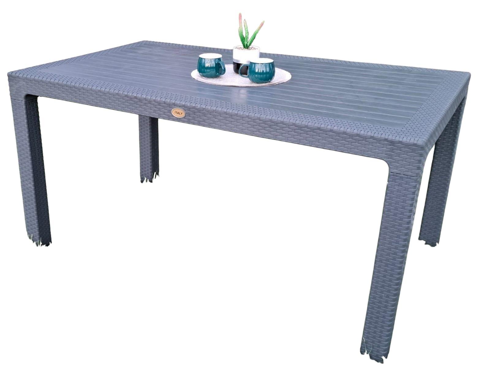 Capissi Baštenski sto bez stakla, 90x150cm, Antracit