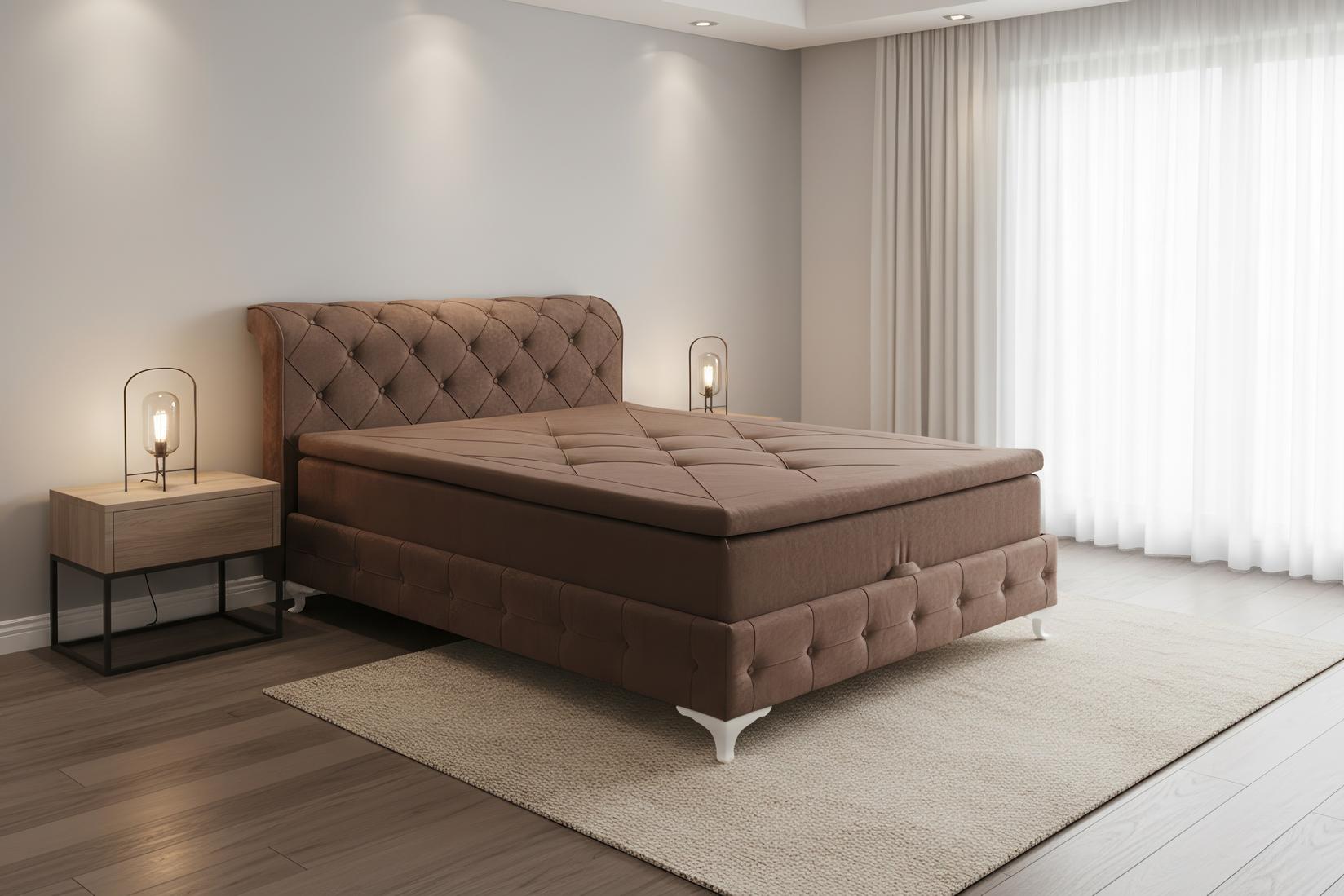 Francuski ležaj Lux 2, 160x200cm, Braon