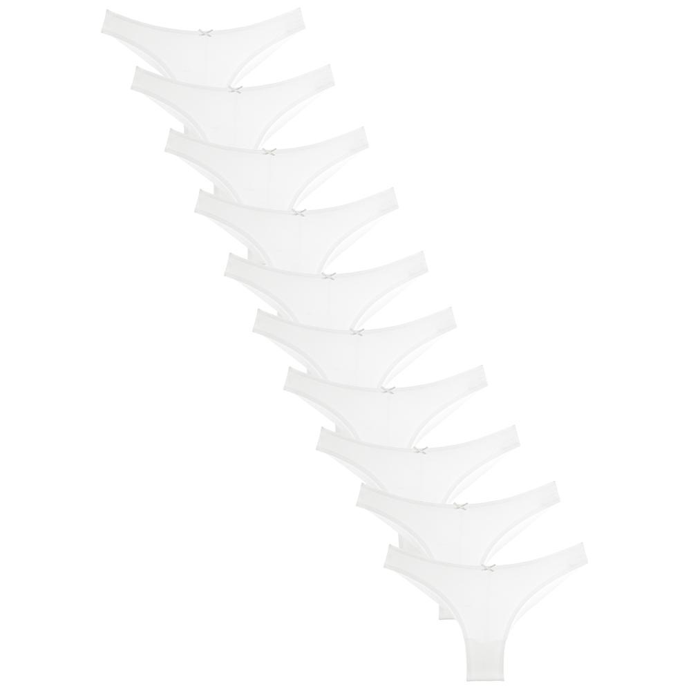 Set ženskih viskoznih brazilka gaćica 10/1 beli