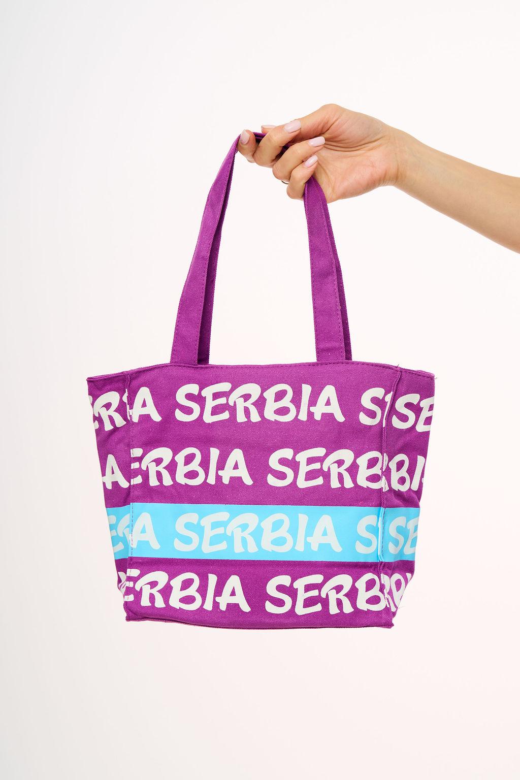 Serbian Ženska mala torba All Serbia, 25x25 cm, Roze