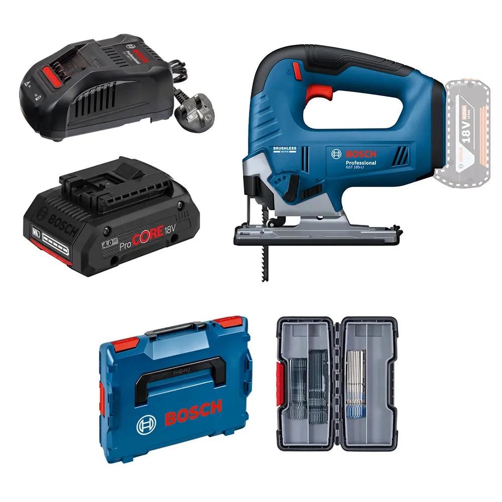 Bosch Akumulatorska ubodna testera GST 185-LI, Profi kofer, 18V, 2x 4.0Ah 06015B3024