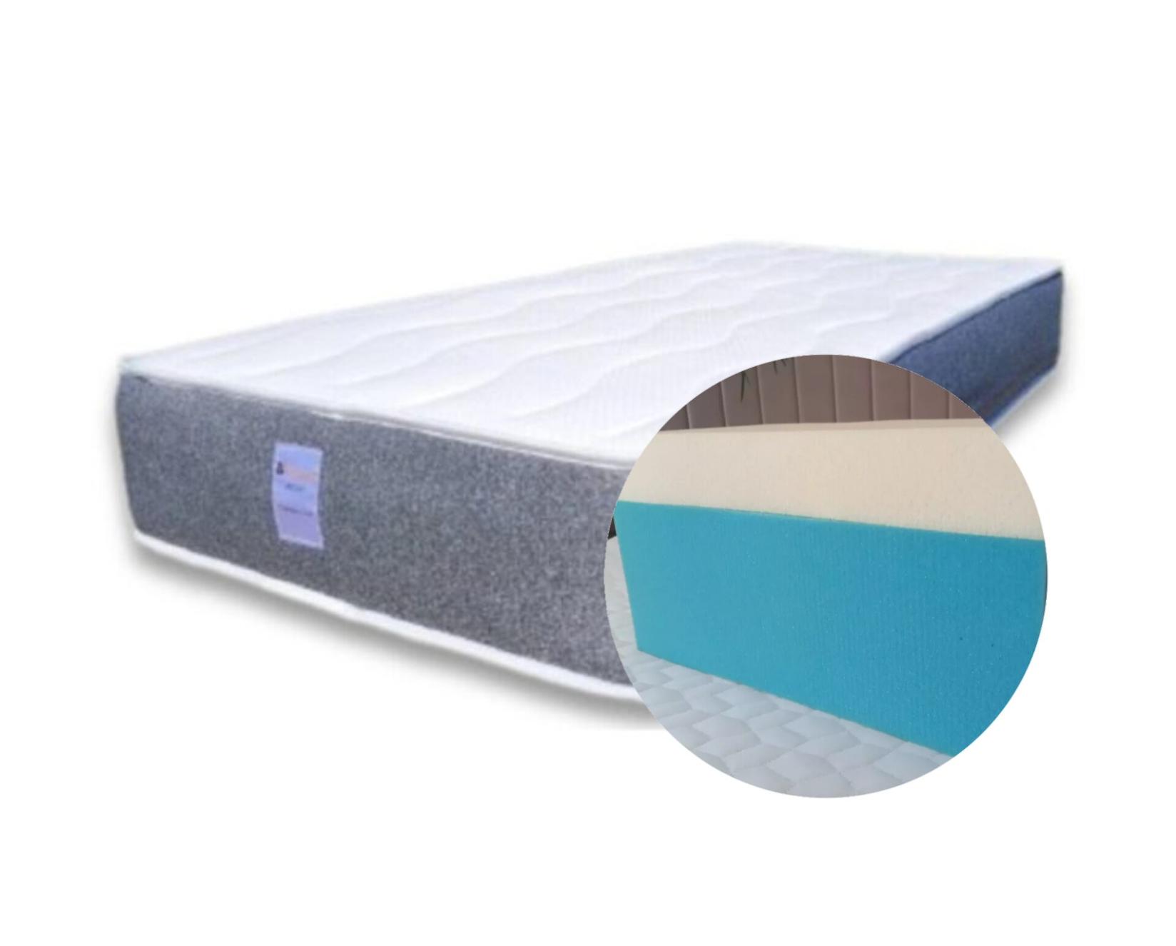 Ns foam Dušek Memory basic, H4, Sky Cell, 80 x 200 cm, Belo - sivi