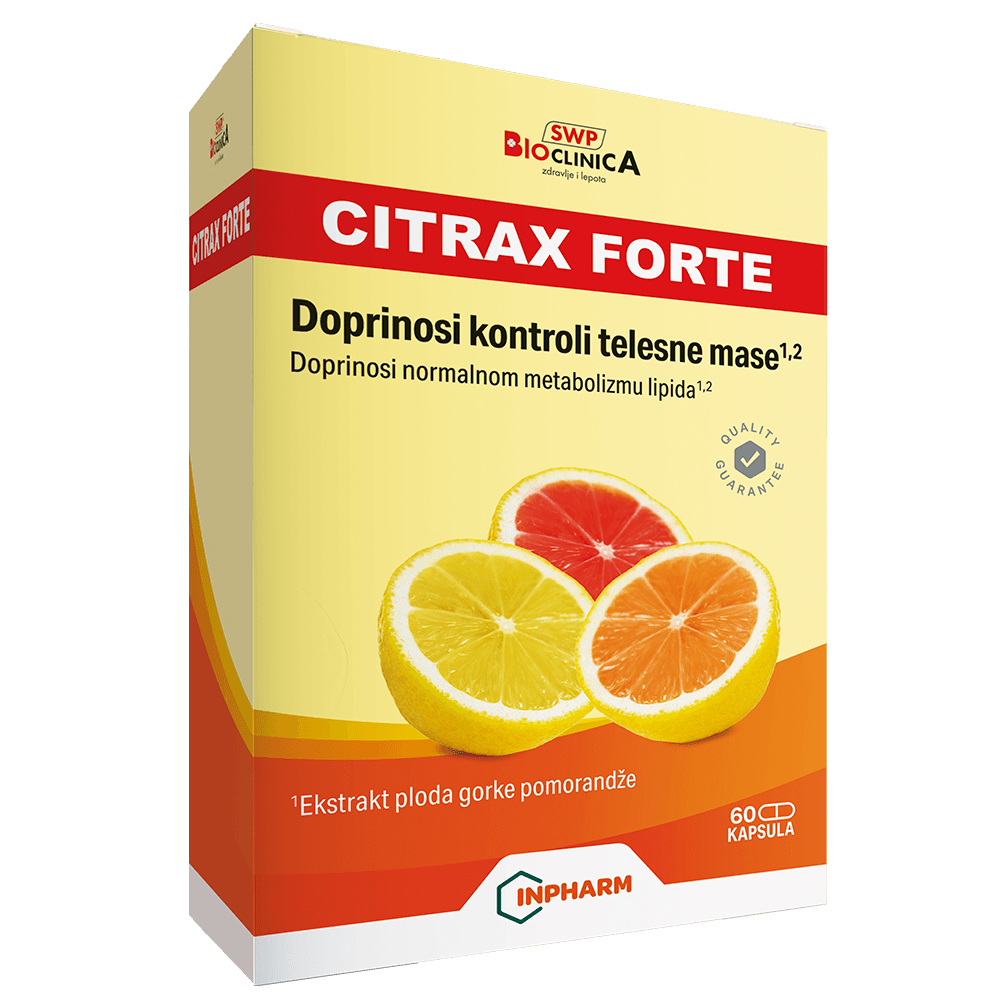 Bioclinica Citrax Forte, Za mršavljenje, 60 kapsula