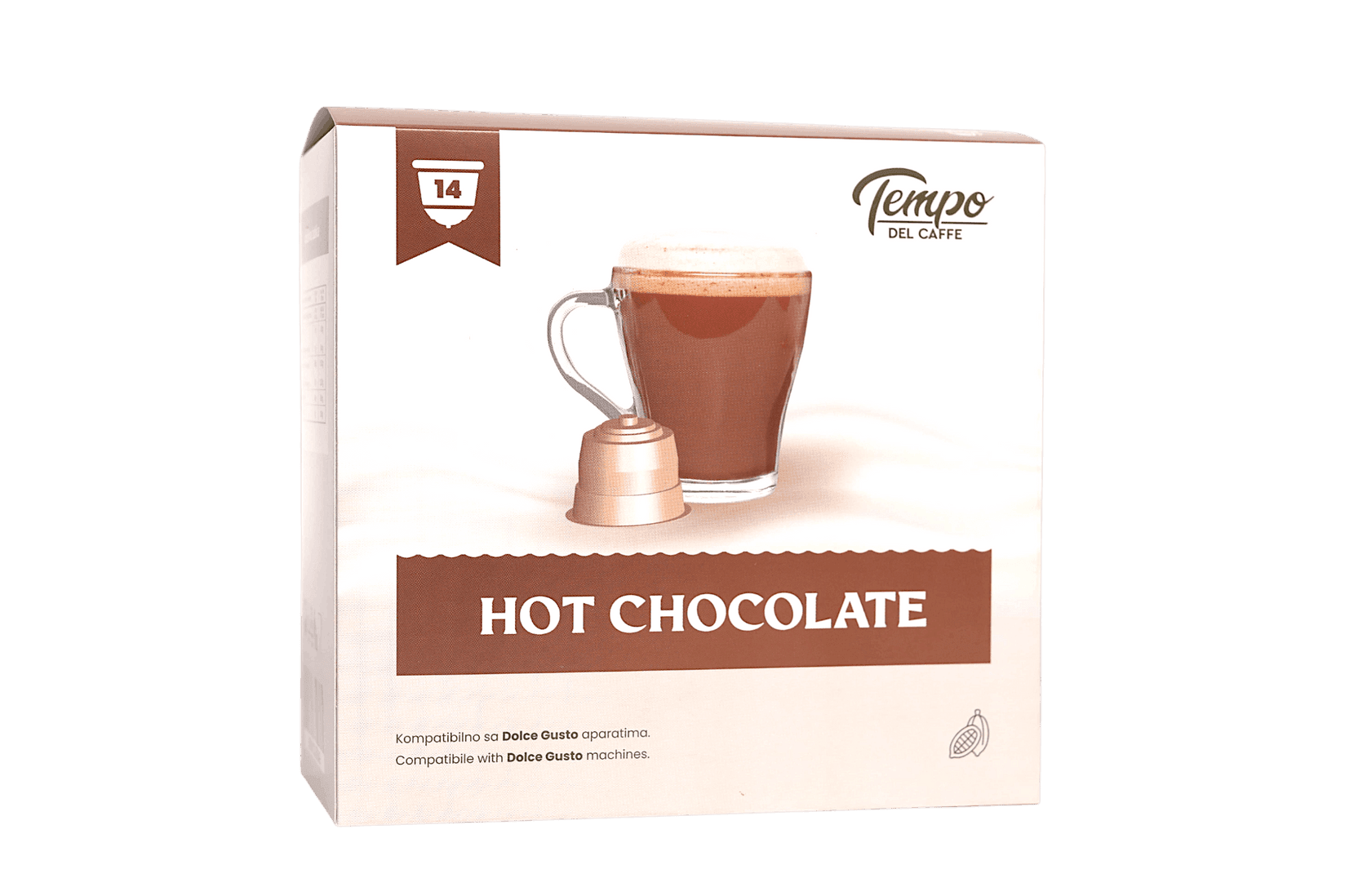 TEMPO DEL CAFFE Kapsule za Dolce Gusto Crna topla čokolada, 14 komada