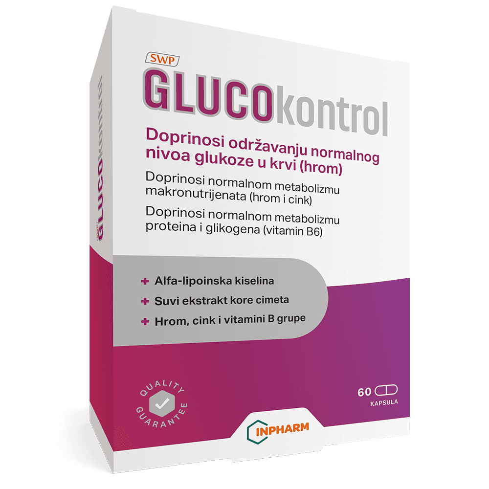 Inpharm Glucokontrol, Za normalan nivo glukoze, 60 kapsula